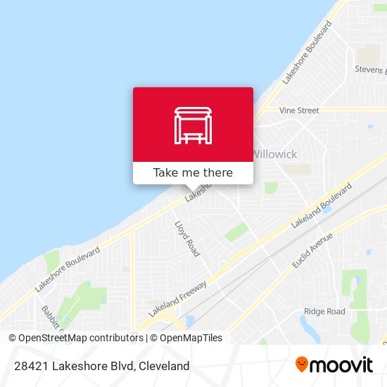 28421 Lakeshore Blvd map