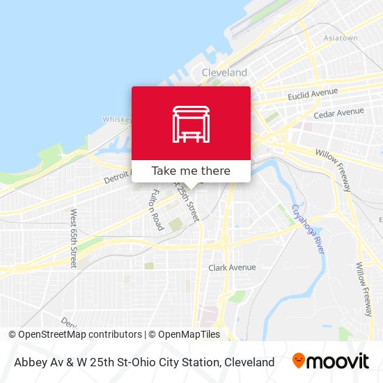 Abbey Av & W 25th St-Ohio City Station map