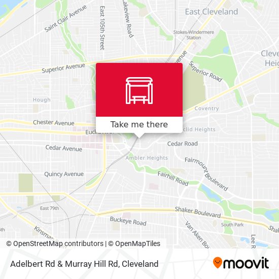 Adelbert Rd & Murray Hill Rd map