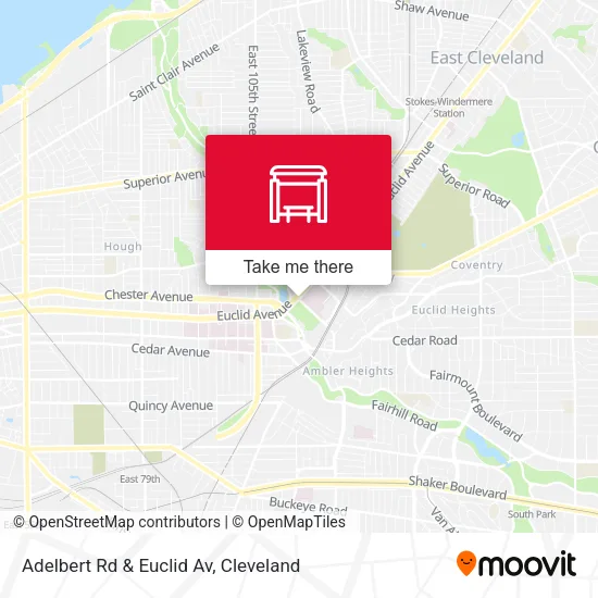 Adelbert Rd & Euclid Av map