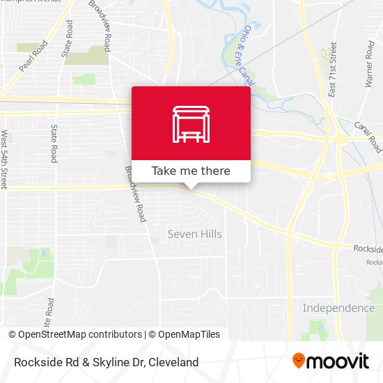 Rockside Rd & Skyline Dr map