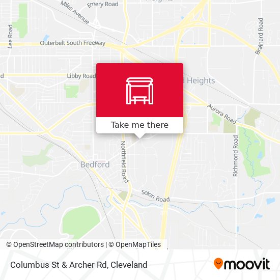 Columbus St & Archer Rd map