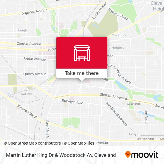 Martin Luther King Dr & Woodstock Av map