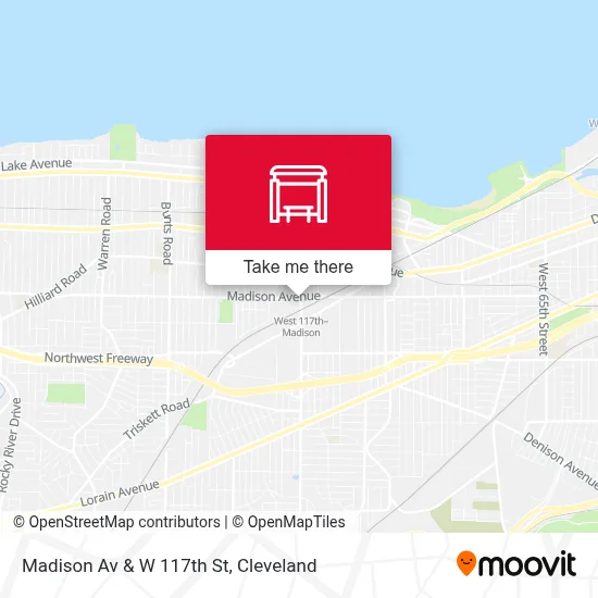 Madison Av & W 117th St map