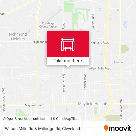 Wilson Mills Rd & Millridge Rd map