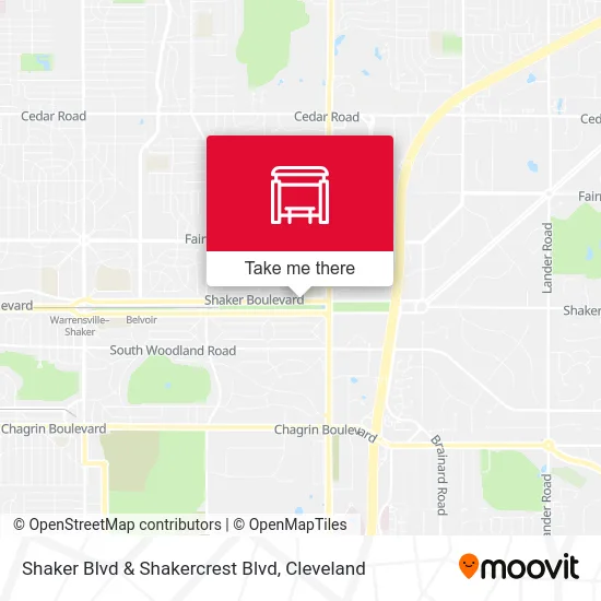 Shaker Blvd & Shakercrest Blvd map