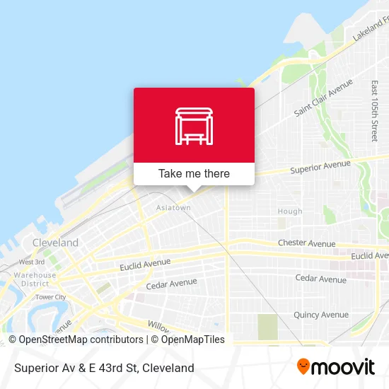Mapa de Superior Av & E 43rd St