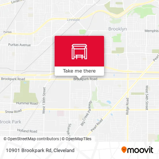 10901 Brookpark Rd map