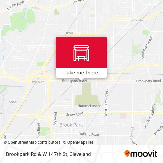 Brookpark Rd & W 147th St map