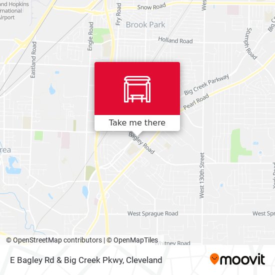 E Bagley Rd & Big Creek Pkwy map