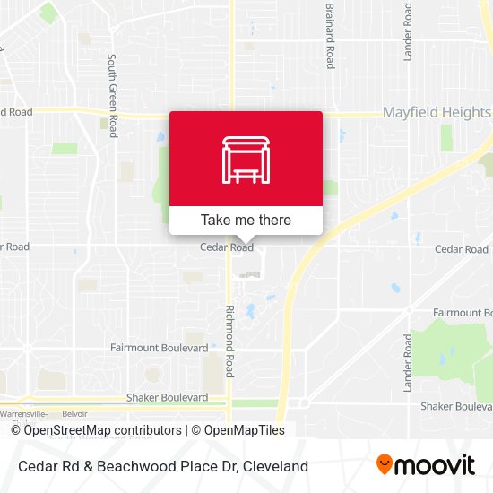 Mapa de Cedar Rd & Beachwood Place Dr