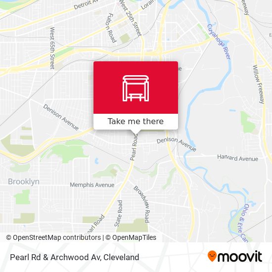 Pearl Rd & Archwood Av map