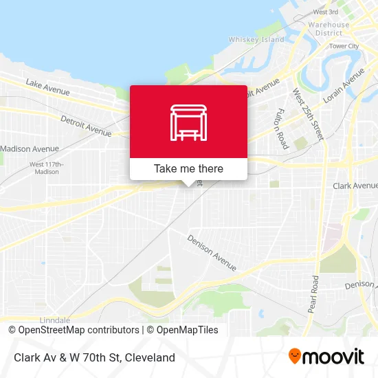 Clark Av & W 70th St map