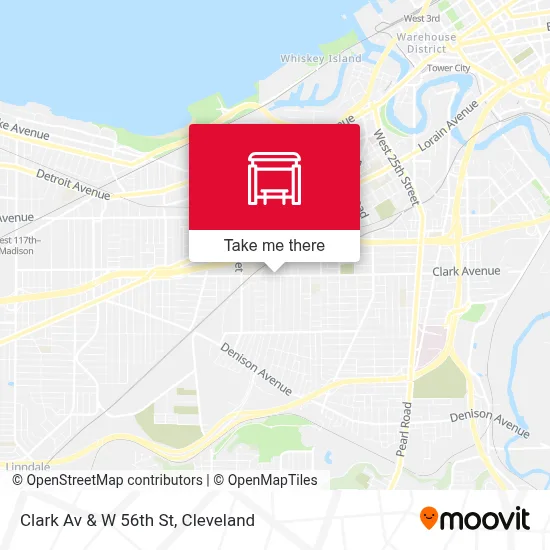 Clark Av & W 56th St map
