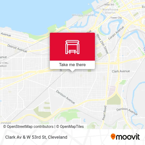 Clark Av & W 53rd St map