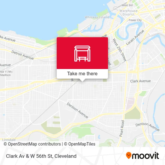 Clark Av & W 56th St map