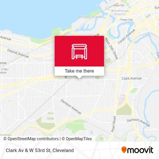 Clark Av & W 53rd St map