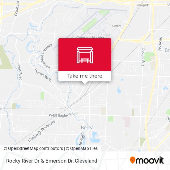 Rocky River Dr & Emerson Dr map