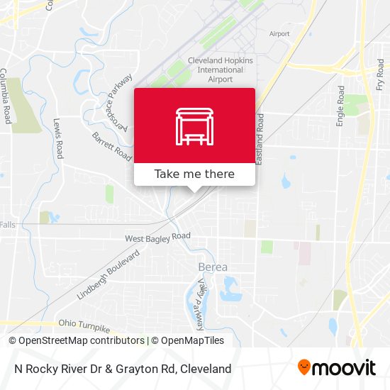 N Rocky River Dr & Grayton Rd map