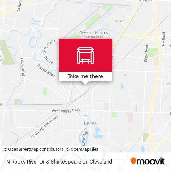 N Rocky River Dr & Shakespeare Dr map