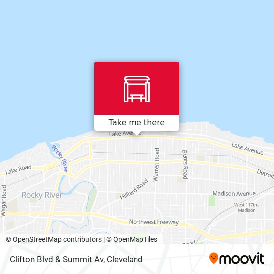 Clifton Blvd & Summit Av map