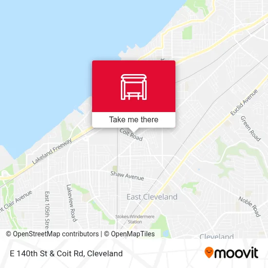 E 140th St & Coit Rd map