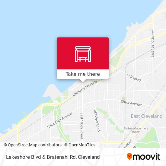 Lakeshore Blvd & Bratenahl Rd map