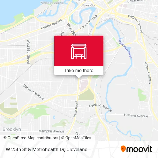 W 25th St & Metrohealth Dr map