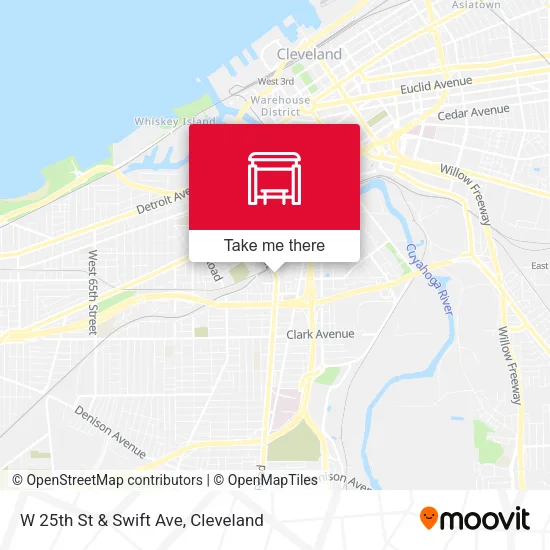 W 25th St & Swift Ave map