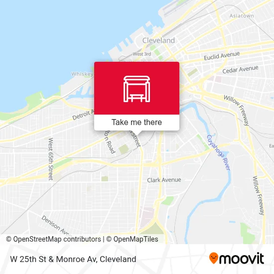 W 25th St & Monroe Av map