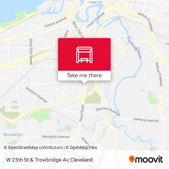 Mapa de W 25th St & Trowbridge Av