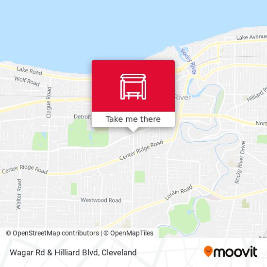 Mapa de Wagar Rd & Hilliard Blvd