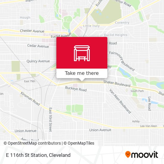 E 116th St Station map
