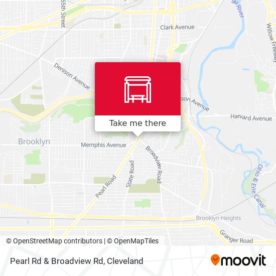 Pearl Rd & Broadview Rd map