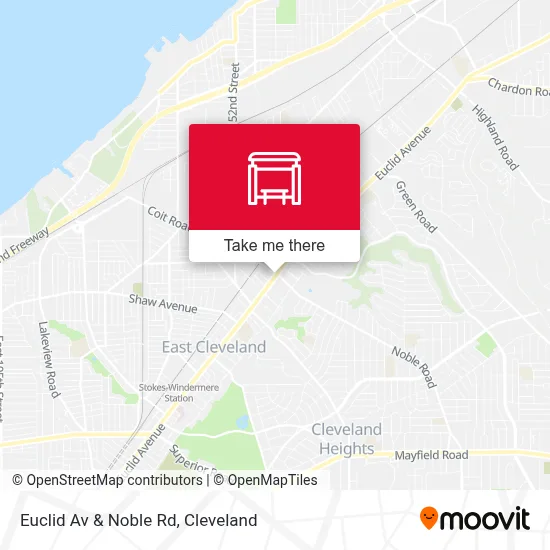 Euclid Av & Noble Rd map