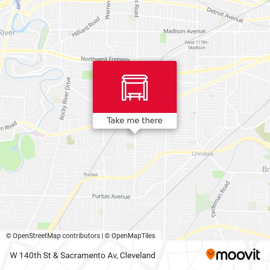 Mapa de W 140th St & Sacramento Av