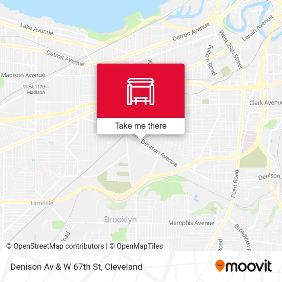 Denison Av & W 67th St map