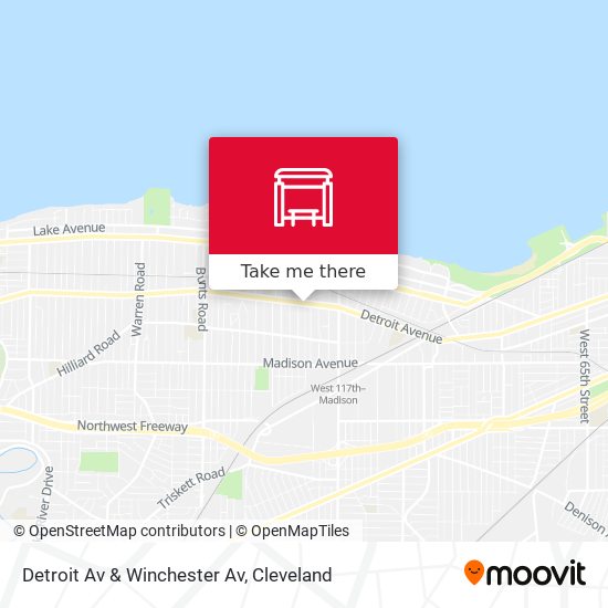Detroit Av & Winchester Av map