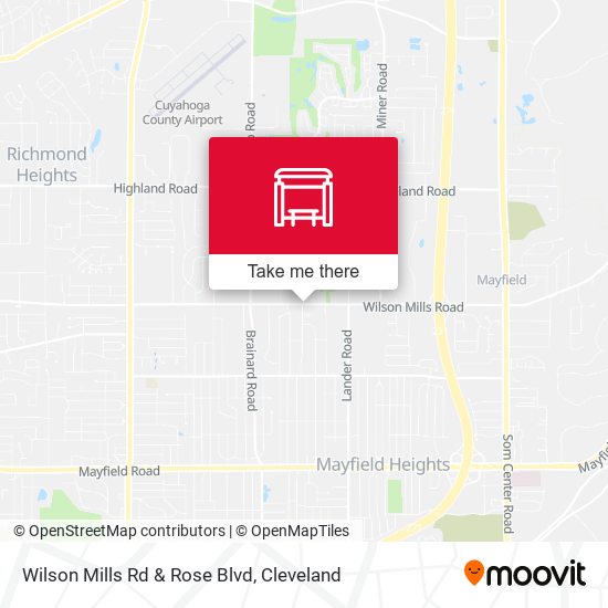 Wilson Mills Rd & Rose Blvd map