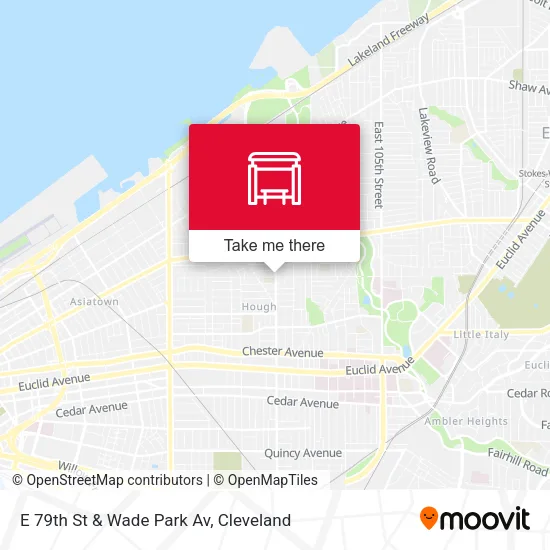 E 79th St & Wade Park Av map