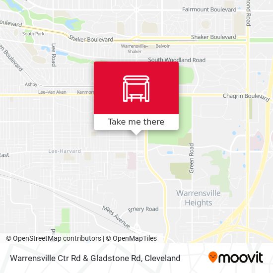 Warrensville Ctr Rd & Gladstone Rd map