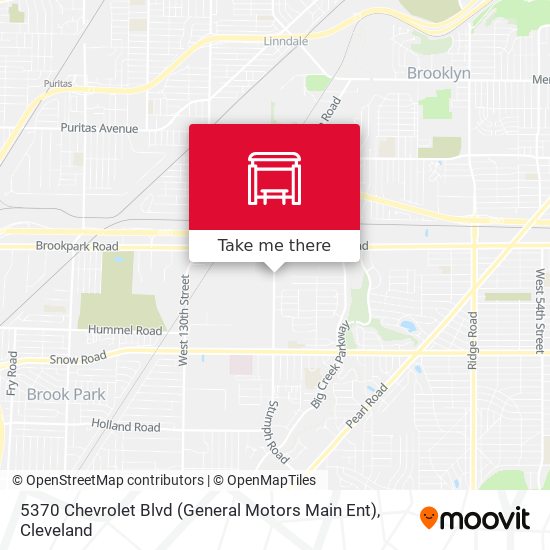 Mapa de 5370 Chevrolet Blvd (General Motors Main Ent)