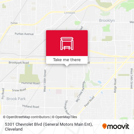 5301 Chevrolet Blvd (General Motors Main Ent) map