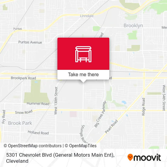 5301 Chevrolet Blvd (General Motors Main Ent) map