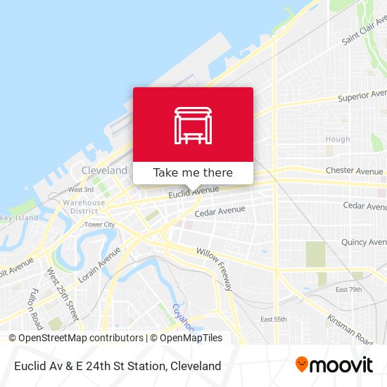 Mapa de Euclid Av & E 24th St Station