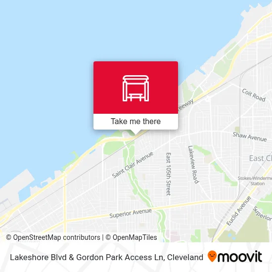 Lakeshore Blvd & Gordon Park Access Ln map