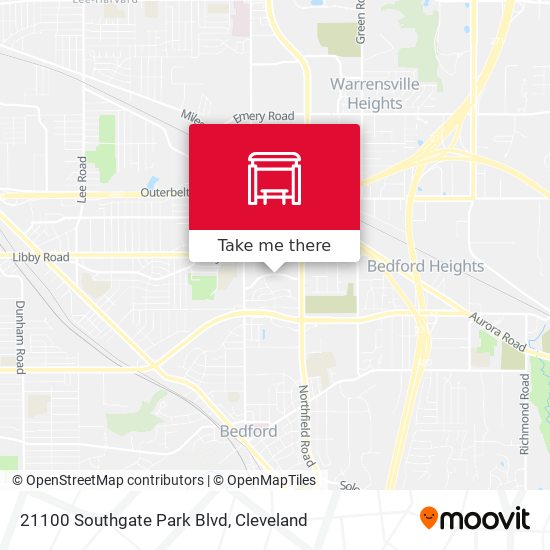 Mapa de 21100 Southgate Park Blvd
