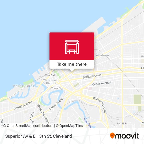Mapa de Superior Av & E 13th St