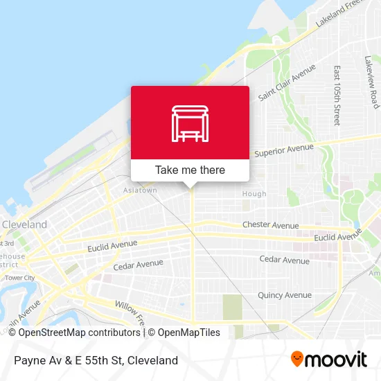 Mapa de Payne Av & E 55th St