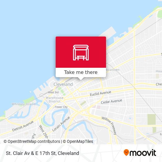 St. Clair Av & E 17th St map